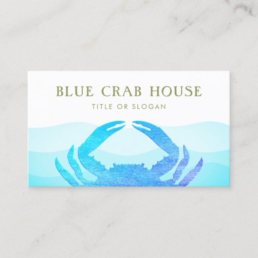 Blauer Krebs Visitenkarte (Vorderseite)