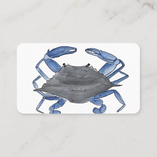 Blauer Krebs Visitenkarte (Rückseite)