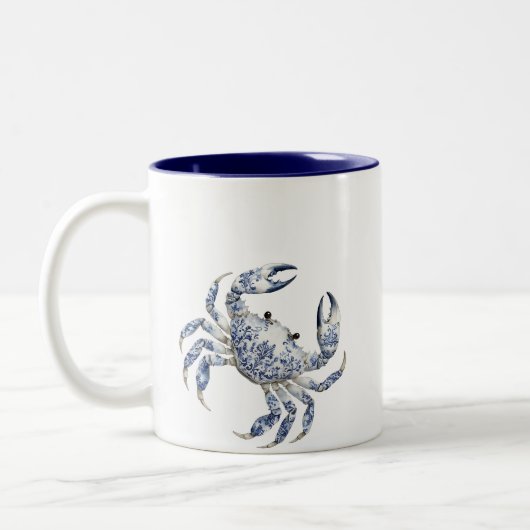 Blauer Krebs Zweifarbige Tasse (Links)