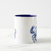 Blauer Krebs Zweifarbige Tasse (Mittel)