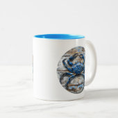 Blauer Krebs Zweifarbige Tasse (VorderseiteRechts)