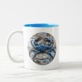 Blauer Krebs Zweifarbige Tasse (Links)
