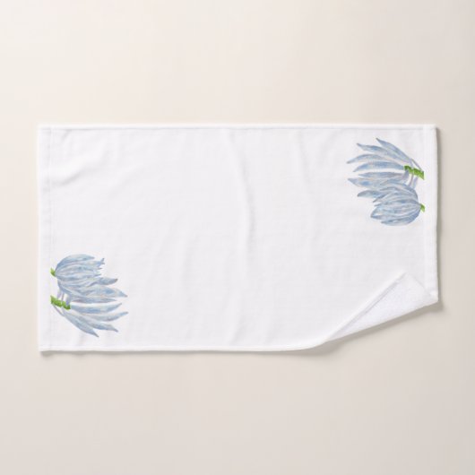 Blauer Kreide an einem Handtuchhalter im Set (Handtuch)