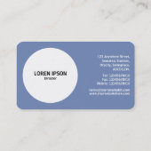 Blauer Kreis - Blauer Grau Visitenkarte (Rückseite)