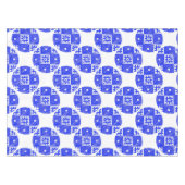 Blauer Kreis des Foltermusters Tischdecke (Vorderseite (Horizontal))