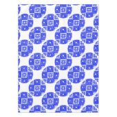 Blauer Kreis des Foltermusters Tischdecke (Vorderseite)