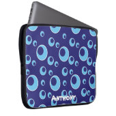 Blauer Kreis Dot Muster individueller Laptop-Sieb Laptopschutzhülle (Vorne Rechts)