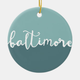 Blauer Kreis Ombre Baltimores, Maryland   Keramik Ornament