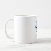 Blauer Kreis Sei Glücklich Lächeln Kaffeetasse (Links)