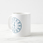 Blauer Kreis von Fünfteln Kaffeetasse (Vorderseite Links)
