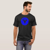 Blauer kreisförmiger Tornado T-Shirt (Vorne ganz)