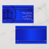 Blauer Kreuz Pastor oder Deacon Visitenkarte (Vorne/Hinten)
