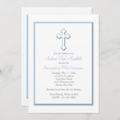 Blauer Kreuz - religiöse Einladung (Vorne/Hinten)