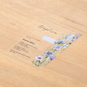 Blauer Kreuzjunge klare Taufe Acryleinladungen (Ablage )