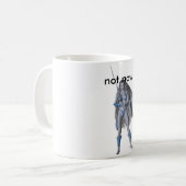 blauer Krieger, nicht jetzt Kaffeetasse (Vorderseite Links)