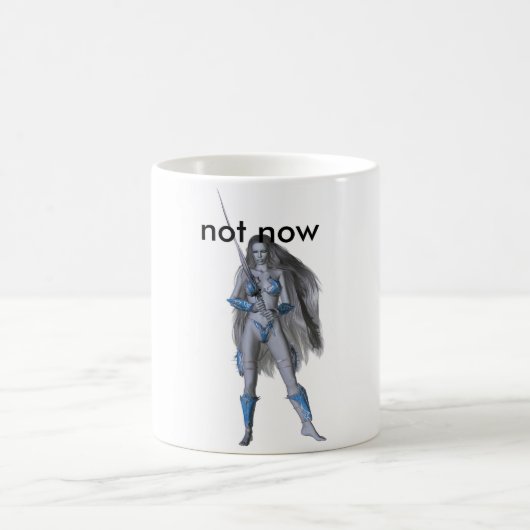 blauer Krieger, nicht jetzt Kaffeetasse (Mittel)