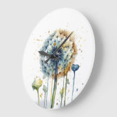 Blauer Kronleuchter bereit zum Aufblasen in Wasser Große Wanduhr (Winkel)