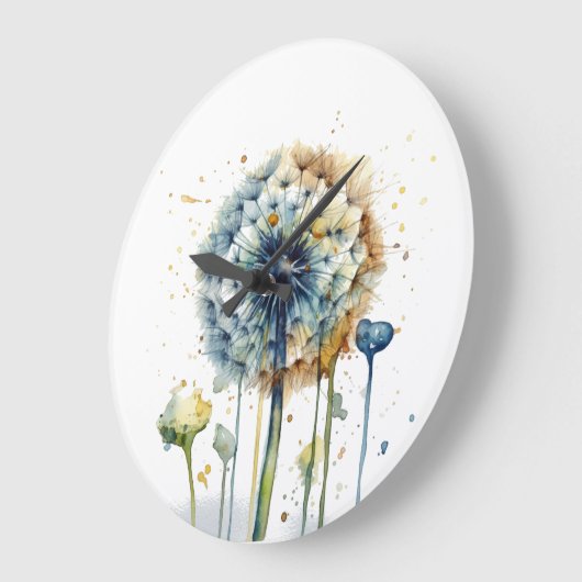 Blauer Kronleuchter bereit zum Aufblasen in Wasser Große Wanduhr (Winkel)