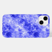 Blauer Krummling Textur Case-Mate iPhone Hülle (Rückseite (Horizontal))