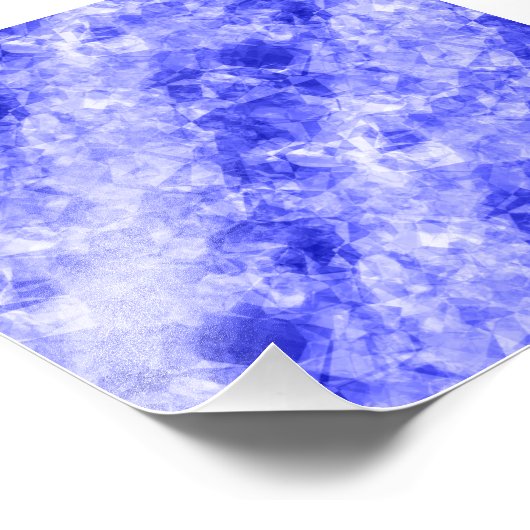 Blauer Krummling Textur Fotodruck (Ecke)