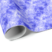 Blauer Krummling Textur Geschenkpapier (Rolleneckpunkt)