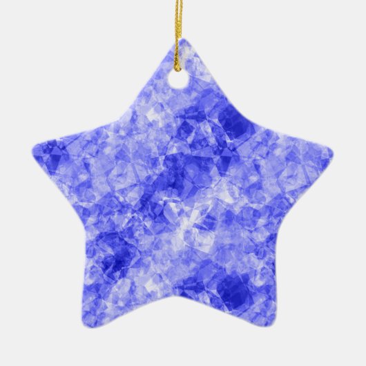 Blauer Krummling Textur Keramikornament (Vorne)