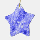 Blauer Krummling Textur Keramikornament (Links)