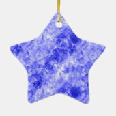 Blauer Krummling Textur Keramikornament (Hinten)
