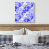 Blauer Krummling Textur Leinwanddruck (Insitu (Schlafzimmer))