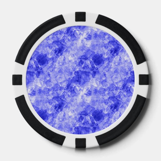 Blauer Krummling Textur Pokerchips (Vorderseite)
