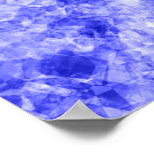 Blauer Krummling Textur Poster (Ecke)