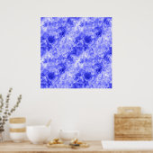 Blauer Krummling Textur Poster (Küche)