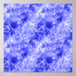 Blauer Krummling Textur Poster