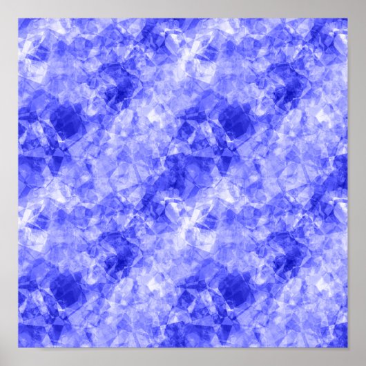 Blauer Krummling Textur Poster (Vorne)