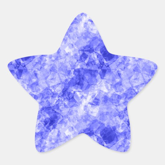 Blauer Krummling Textur Stern-Aufkleber (Vorderseite)