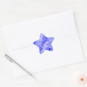 Blauer Krummling Textur Stern-Aufkleber (Umschlag)