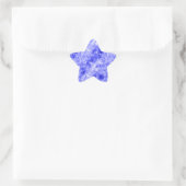 Blauer Krummling Textur Stern-Aufkleber (Tasche)