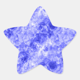 Blauer Krummling Textur Stern-Aufkleber