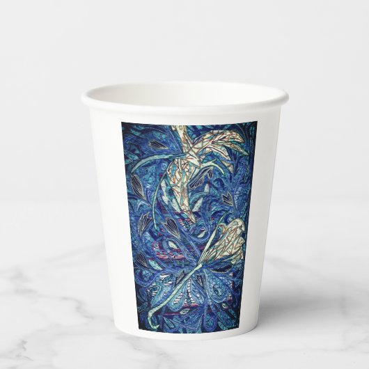 Blauer Kuchen Pappbecher (Rückseite)