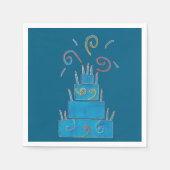 Blauer Kuchen Serviette (Vorderseite)