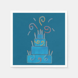 Blauer Kuchen Serviette