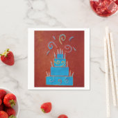 Blauer Kuchen Serviette (Beispiel)