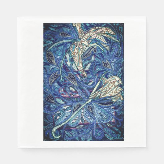 Blauer Kuchen Serviette (Vorderseite)