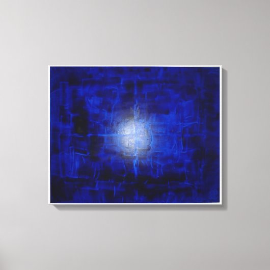 Blauer Kugelblitz Leinwanddruck (Vorderseite)