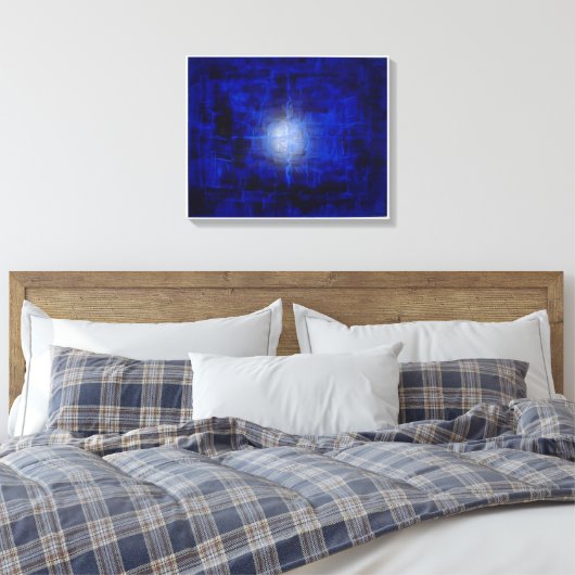 Blauer Kugelblitz Leinwanddruck (Insitu (Schlafzimmer))