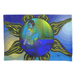 Blauer Kunstkissenbezug Kissenbezug