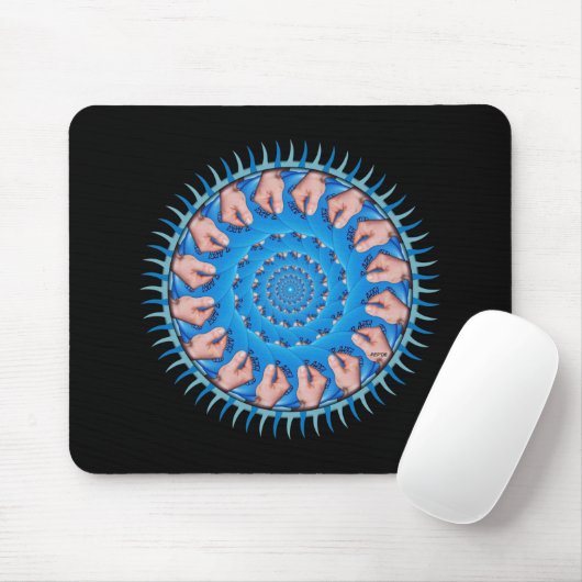 Blauer Kunststoff Mousepad (Mit Mouse)