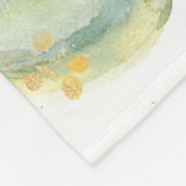 Blauer Kürbis Blumenfall Wasserfarbe elegant Herbs Fleecedecke (Ecke)