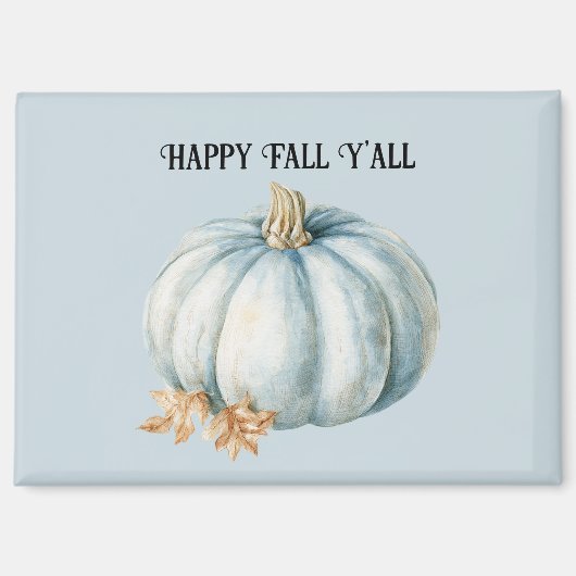 Blauer Kürbis Glücklicher Herbst euch allen Magnet (Vorderseite)