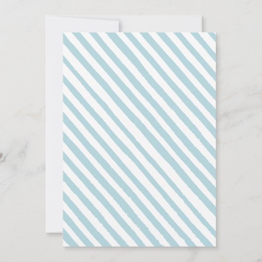 Blauer Kürbisjunge Babydusche Einladung (Rückseite)